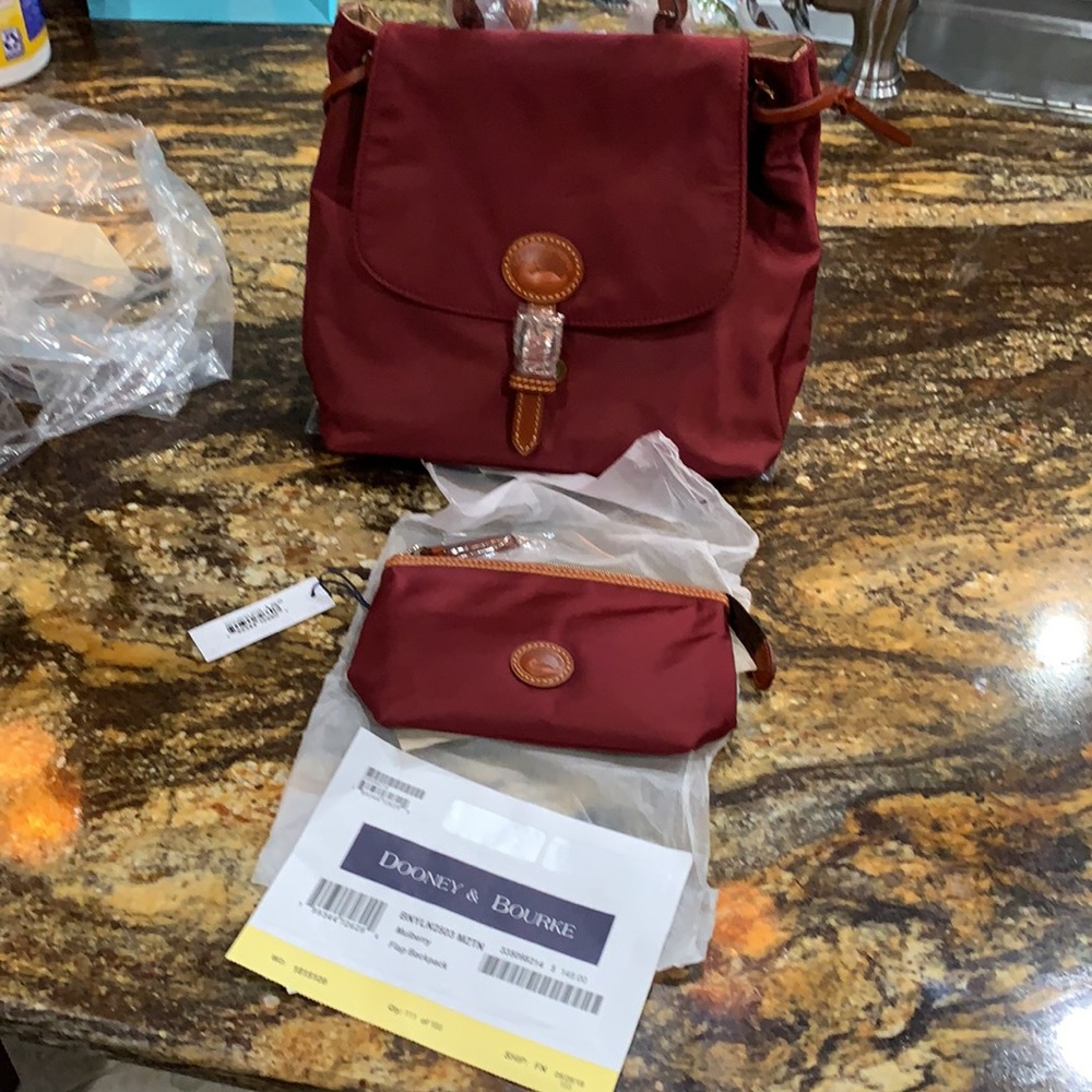 Flap Backpack and clutch purse combo - Picture 3 of 4